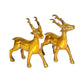 Brass Standing Deer Idol Showpiece for Home Office Table Gift Decorative Showpiece Golden Height 4.5 Inches Pack of 1