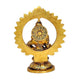 Brass Seated Lord Swami Ayyappan Ayyappa Statue Idol, Height 5.5 inch