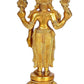 Shri MATA Lakshmi Idol in Standing Position Maha Lakshmi Brass Idol Laxmi MATA Brass Idol for Prosperity Golden Height 9 Inches