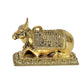 Brass Nandi Cow Statue Idol Murti On Base Decorative Item for Home | Height : 2.5 Inch