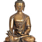 Brass Dhyan Mudra Buddha Statue - Handcrafted Spiritual Decor for Home Decor and Office Decor - Meditating Buddha Idol (Height 13.5 Inch)