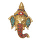 Brass Ganesha Head Wall Hanging (Height 7 Inch)