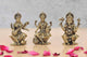 Bronze Lakshmi Ganesha Saraswati Idol (Height 4 Inch)