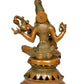 Brass Maa Saraswati Statue - Handcrafted Hindu Goddess Saraswati Idol for Home Decor and Pooja (Height 12Inch)