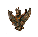 Brass Garuda hanging ornament with crown head and two outstretched arms