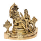 Fine Brass Maa Lakshmi with Lord Vishnu On Sheshnag Idol Statue for The Puja Temple at Home in Brass - (Height 9.5 Inch) (Gold)