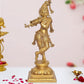 Brass Krishna Playing Flute Idol Statue Sculpture for Home Mandir Pooja Decor Temple Gift (Height 23 inch)