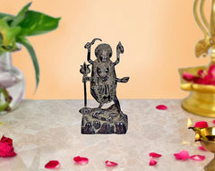AONA 8 inch brass Maa Kali idol statue with multiple raised arms