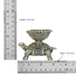 Bronze Tortoise with Oil Lamp Diya Statue Pooja Mandir Home Decor Decorative & Gift Item (Height: 2.5 Inch)