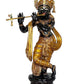 Brass Large Standing Krishna Statue Idol Krishna Statue with Flute with Eye Work Height 37 Inch