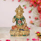 Brass Kubera God of Wealth Kuvera Kuber Kuberan Protector of The World Antique Statue Murti Statue (Height: 7.5 Inch)