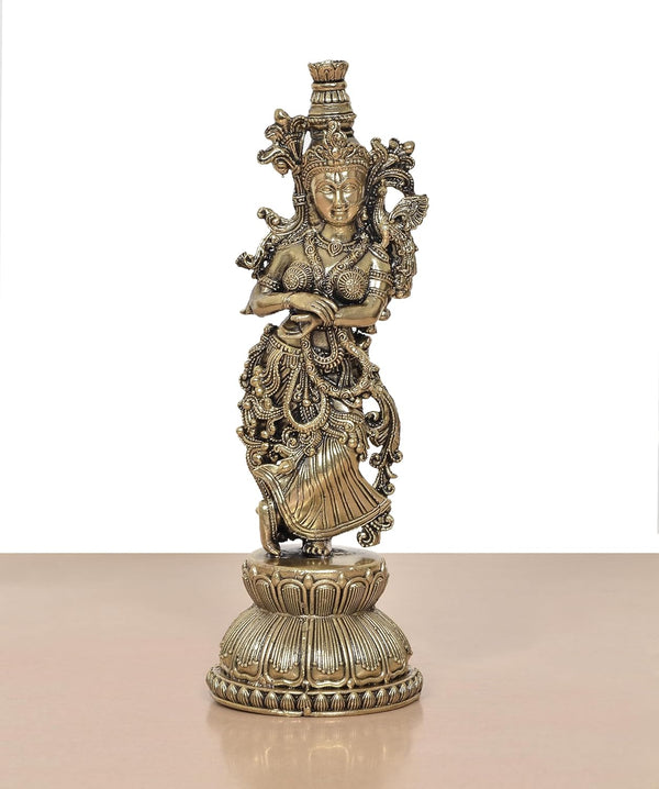 Superfine BrassRadha Murti (Height 9 inch) Study Setting