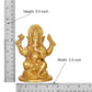 God Ganesha Lakshmi Idol Brass Statue Sitting On Lotus| Lakshmi Ganesh Murti (Height 4 Inch)