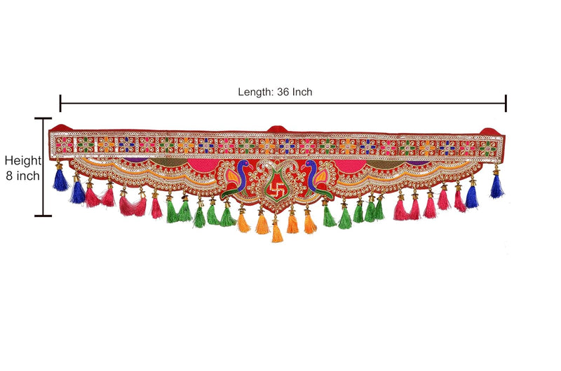 Toran Peacock Bandanwaarh Door Hangings For Diwali Decoration (Length: 36 Inch)