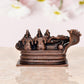 Copper Sheshashayi Vishnu with Lakshmi ji and Bhudevi for Home Decor Mandir Pooja - Copper Statue (Height 2.5 Inch)