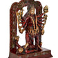 Brass Goddess Mahakali Kali MATA Idol Statues with Shivji, Home Decor Pooja Mandir (Height: 9.5 inch)