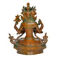 Brass Tara Devi Statue - for Worship, Meditation Spaces, Home Decor Office, or as a Thoughtful Spiritual Gift. (Height 9 Inch)