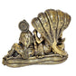 Brass Maa Lakshmi with Lord Vishnu On Sheshnag Idol Statue for The Puja Temple at Home in Brass - (Brass, Height 4 Inch)