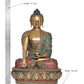 Brass Dhyan Mudra Buddha Statue - Handcrafted Spiritual Decor for Home Decor and Office Decor - Meditating Buddha Idol (Height 17 Inch)