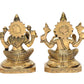 Brass Laxmi Ganesh Statue - Handcrafted Goddess Lakshmi and Lord Ganesha Idol for Home Decor and Pooja (Height 5 Inch)