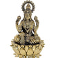 Fine Brass Lakshmi Laxmi Statue Idol Murti for Home Temple Office Mandir, (Height: 6 Inch)