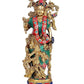 Brass Radha Rani Idol Radha Sculpture Idol Showpiece for Home Office Temple Decor, Height 15 Inches