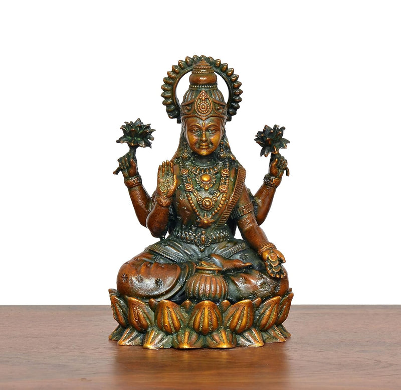 Bronze Lakshmi Idol (Height: 5 Inch)