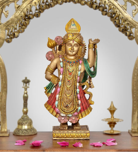 Resin Shreenath / Shrinathji dwarkadhish murti (Height 10 Inch)