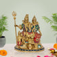 Brass Shiv Parivar Shiva Family Idol Family for Home Decor Mandir Pooja (Height 10 Inch)