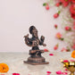 Copper Shri Sharada Devi Statue for Home, Mandir Pooja Decor Idol (Height: 2 Inch)