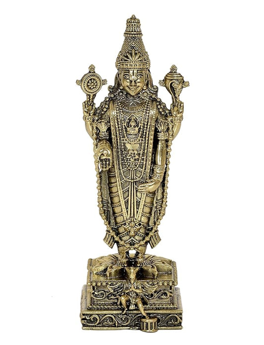 Fine Brass Lord Tirupati Bala Ji Idol Statue Home Temple Office Figurine Showpiece Height 6 Inch