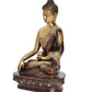 Brass Dhyan Mudra Buddha Statue - Handcrafted Spiritual Decor for Home and Office Decor - Meditating Buddha Idol (Height 9 Inch)