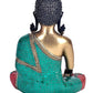 Brass God Idol Gautam Buddha Brass Statue Sitting Position Draped in Shawl H - 16.5inch Weight: 8.670 Kg,Multicolour