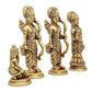 Rama Family Idol Ram Darbar Ram, Sita, Laxman, Hanuman Golden Statue Brass (Height: 4.5 Inches)