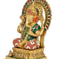 Brass Lord Ganesha Ganpati Idol Vinayak Religious Statue Brass Murti Multicolor (Height 14 Inch)