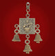 AONA Bronze Goddess Saraswati Wall Hanging with Bells
