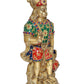 Brass Hanuman Statue Idol for Home Decor Office Mandir Pooja with Inlay Work (Height : 12 Inch)