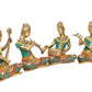 Brass Lady Statue Classical Musician Group Showpiece for Home and Office Decor (Set of 4) (Height : 6 inch)