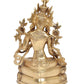 Brass Tara Devi Statue - Handcrafted Hindu Goddess Idol for Home Decor and Pooja Mandir (Height 14 Inch)