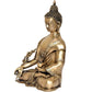 Brass Dhyan Mudra Buddha Statue - Handcrafted Spiritual Decor for Home and Office Decor - Meditating Buddha Idol (Height 15 Inch)