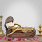 Brass Bhagawan Vishnu in Yoga Nidra for Home Temple Pooja Mandir Decor (Height : 6.5 inch)