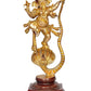 Brass Lord Ganesha Dancing on Serpent Shesha - Hindu Deity Idol for Puja and Gifts (Height 26 Inch)