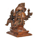 Brass Ganesha with Riddhi and Siddhi Idol - Hindu Deity Statue for Home Temple (Height : 5 inch)