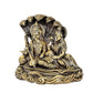 Brass Maa Lakshmi with Lord Vishnu On Sheshnag Idol Statue for The Puja Temple at Home in Brass - (Brass, Height 4 Inch)