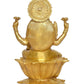 Brass Lakshmi Idol Laxmi Goddess Lakshmi Sitting on Lotus Statue for The Puja Temple at Home Decor Office (Height: 12 Inch)