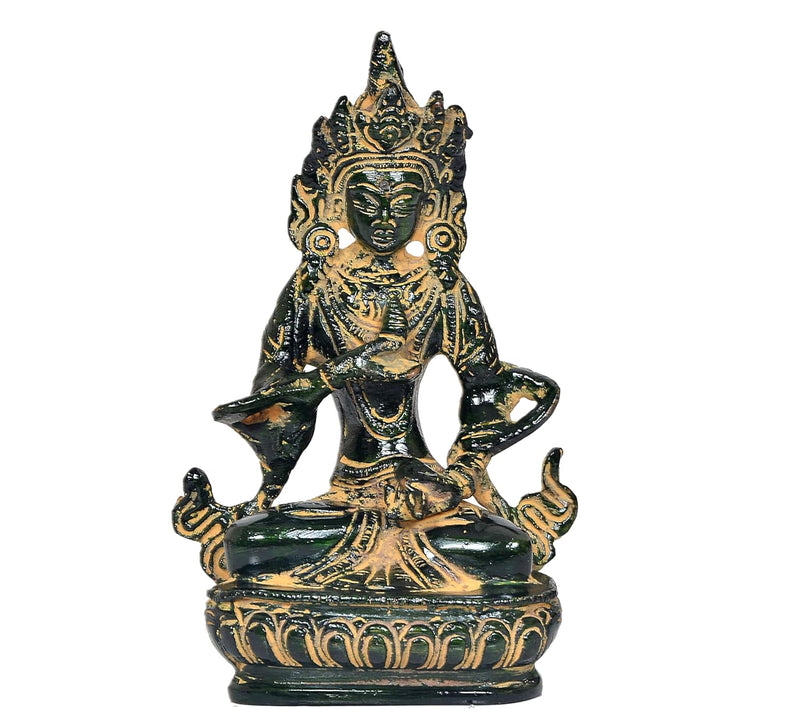 Brass Tara Devi Statue Handcrafted Hindu Goddess Idol for Home Decor and Pooja Mandir (Height 5.5 Inch)