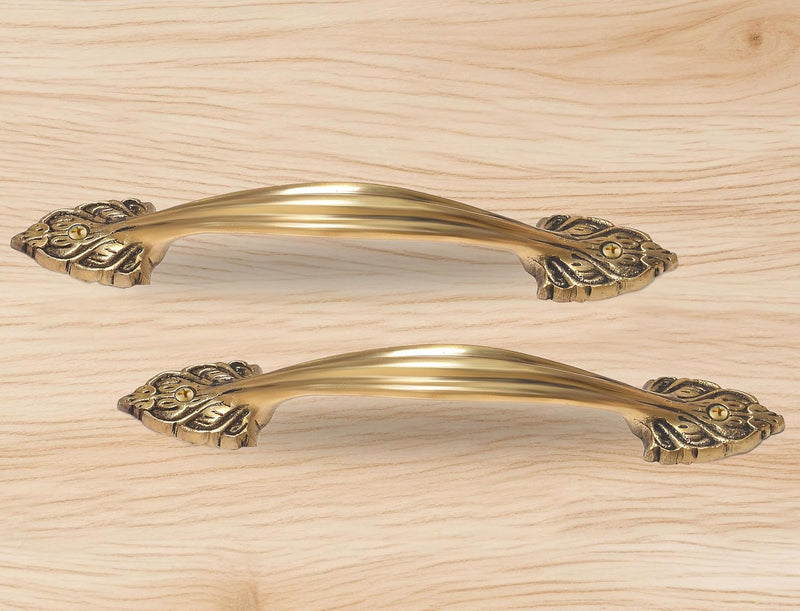 Brass Main Door Pull Handle Pair (Pack of 2) (Height : 10 inch)