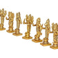 Brass FINE DASHAVATAR/Vishnu Avatars Statue Set (10 PC) Golden Color in Brass (Height : 3.0 Inches)