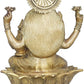 Goddess Maa Lakshmi Idol Brass Statue Sitting in Lotus Lakshmi MATA Ma Luxmi for Temple Puja Tijori Home Decor Mandir Murti Office Temple Gift Item Showpiece 12 Inches