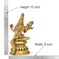 Brass Maa Saraswati Statue Handcrafted Hindu Goddess Saraswati Idol for Home Decor and Pooja Mandir Statue (Height 12 Inch)